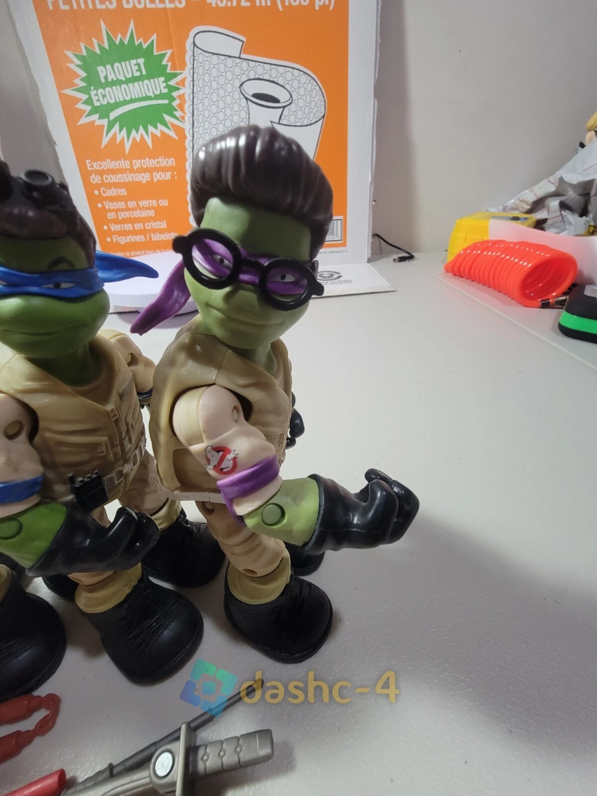 Playmates Teenage Mutant Ninja Turtles Tmnt Ghostbusters 6.5" Four Used Figures view 3